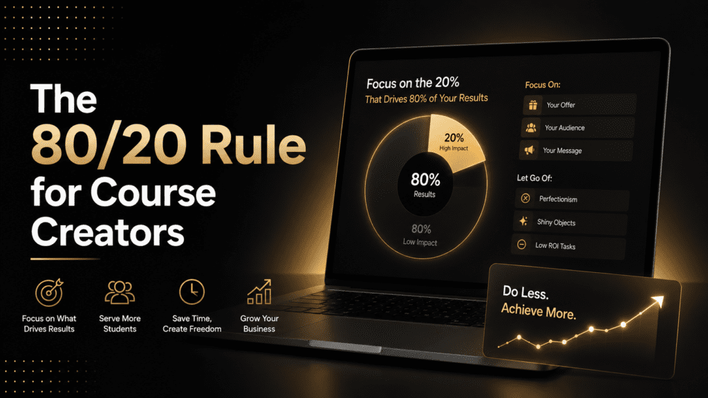 80/20 rule for course creators